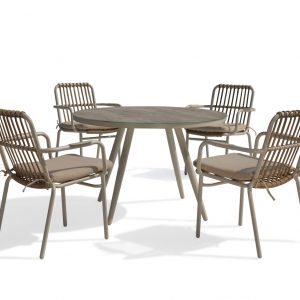 Hand-Woven Rattan Outdoor Dining Set 64226